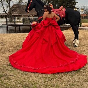 Red quinceanera dress